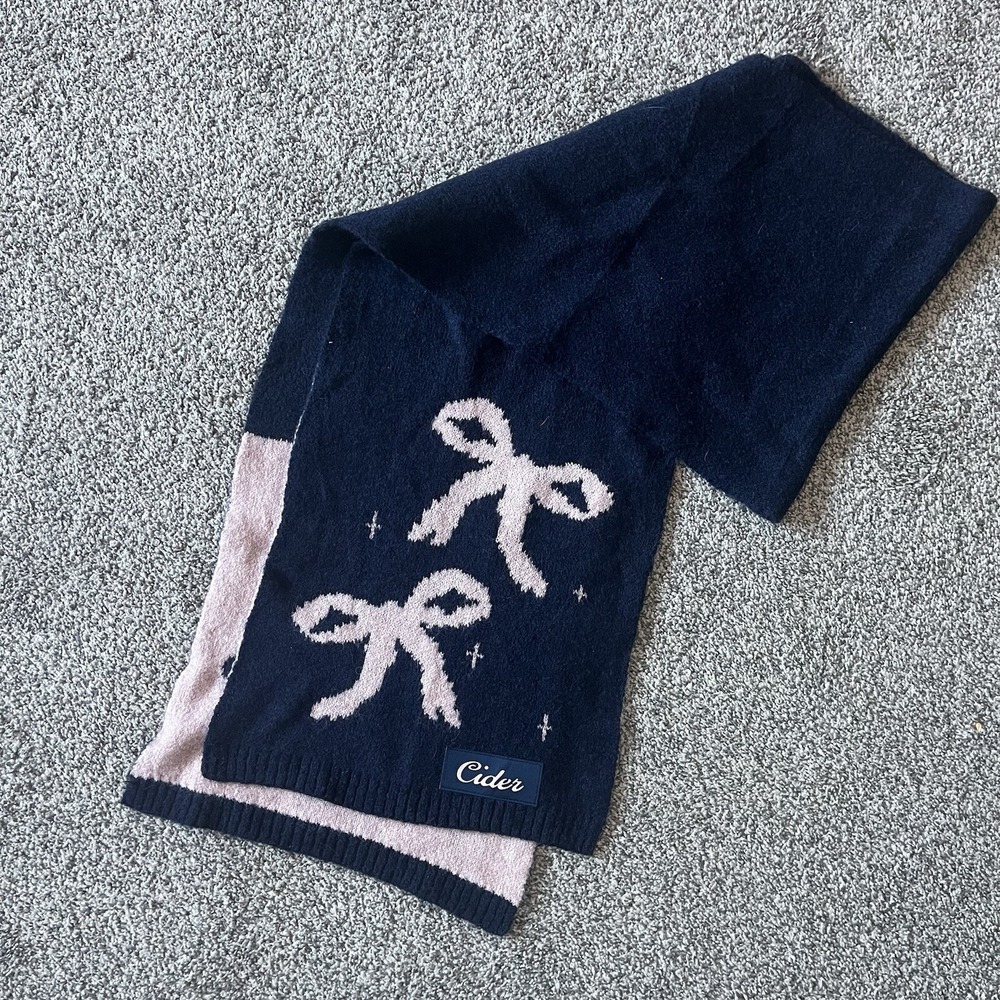 Cider BOWKNOT TWO-TONE SCARF Pink/blue - Picture 2 of 4